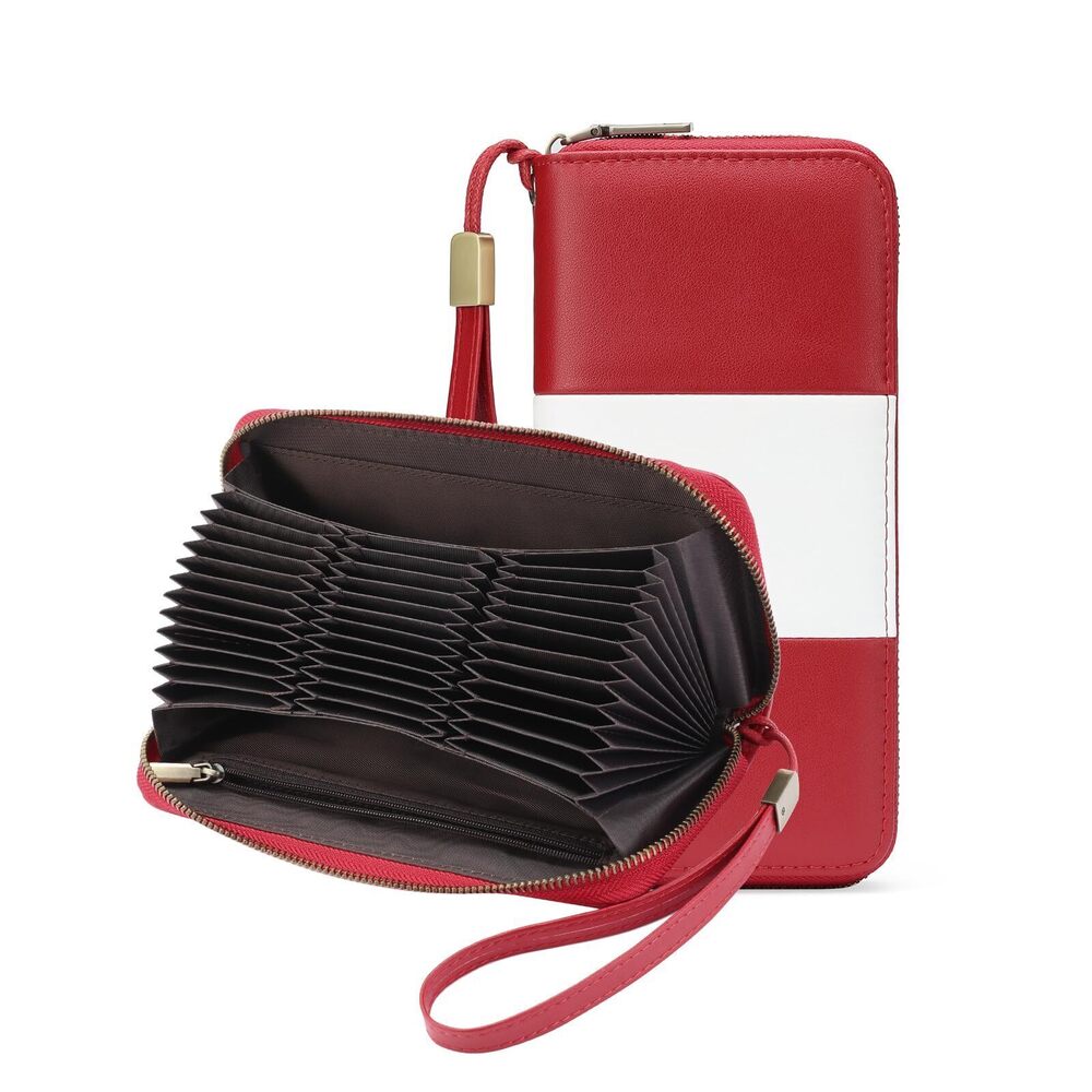1025 Card Holder Wallet Large Capacity RFID Blocking Phone Purse Wristlet